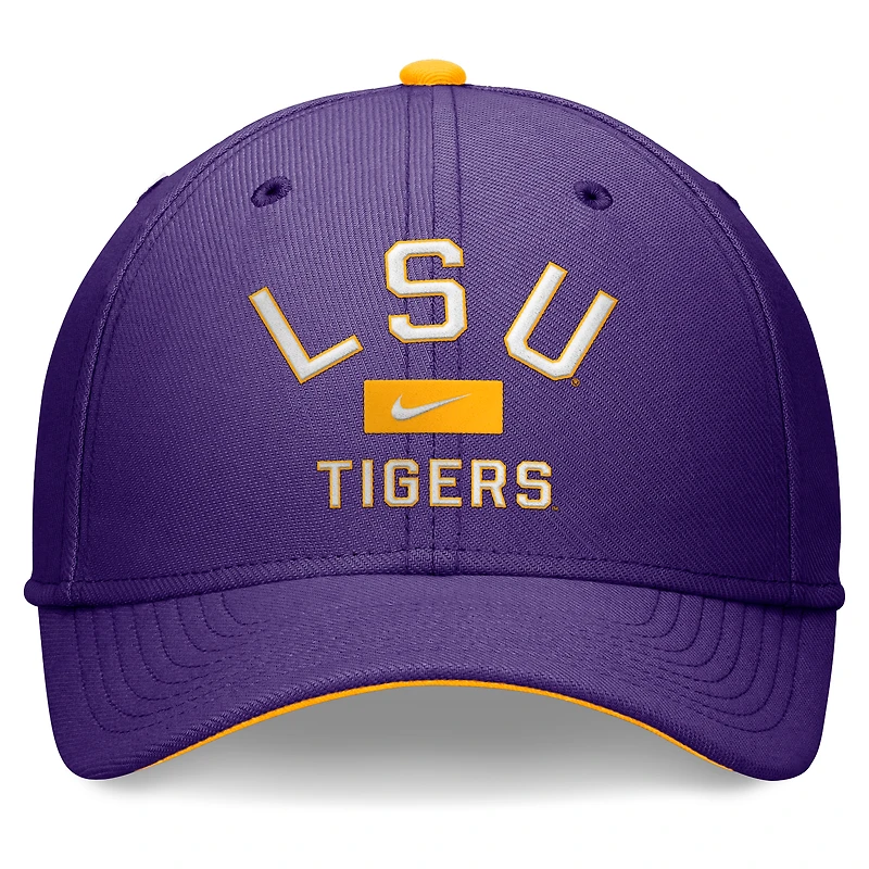 Casquette Nike LSU Tigers Primetime Rise Swoosh Flex violette pour homme