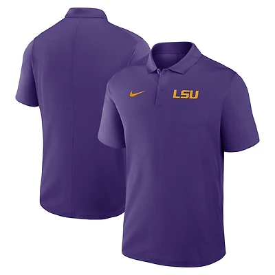 Polo Nike violet LSU Tigers Primetime Victory Primary Logo Performance pour homme