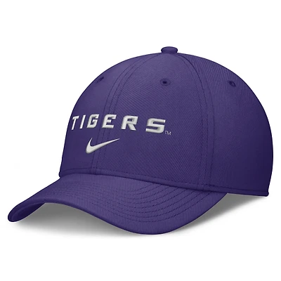 Men's Nike Purple LSU Tigers Rise On-Field SwooshFlex Dri-FIT Flex Hat