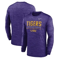 Men's Nike Purple LSU Tigers Sideline Velocity Dri-FIT Long Sleeve T-Shirt