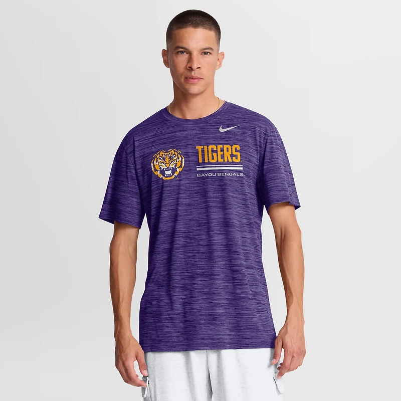 T-shirt Nike violet LSU Tigers Sideline Velocity Dri-FIT pour homme