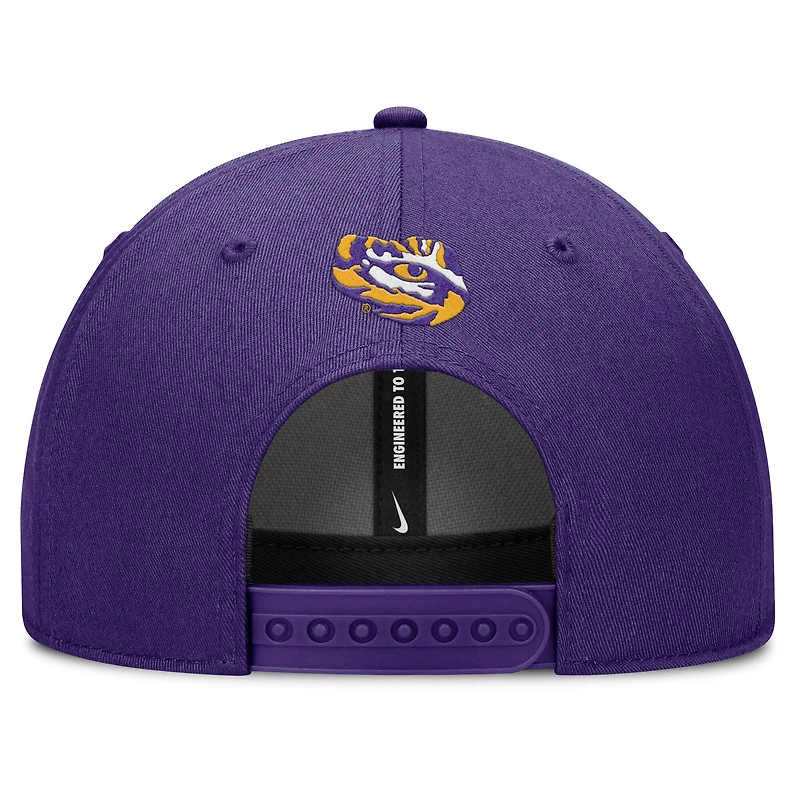 Men's Nike Purple LSU Tigers Slanted Primetime Rise Performance Adjustable Hat