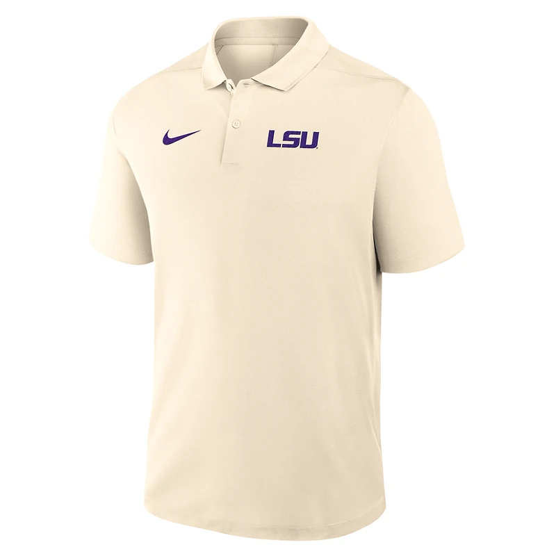 Men's Nike Tan LSU Tigers Primary Logo Victory Performance Polo