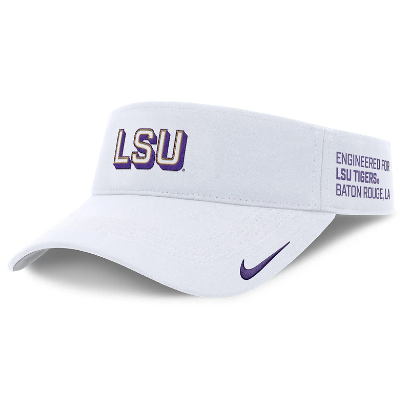 Visière ajustable Nike blanche LSU Tigers 2025 pour homme