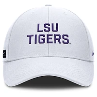 Casquette ajustable Nike blanche LSU Tigers 2025 Sideline Rise pour homme