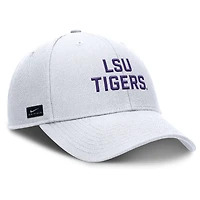 Men's Nike White LSU Tigers 2025 Sideline Rise Practice Adjustable Hat