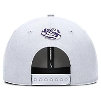 Men's Nike White LSU Tigers 2025 Sideline Rise Practice Adjustable Hat