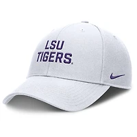 Men's Nike White LSU Tigers 2025 Sideline Rise Practice Adjustable Hat