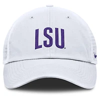 Casquette ajustable Nike blanche LSU Tigers Club Campus Trucker pour homme