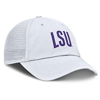 Casquette ajustable Nike blanche LSU Tigers Club Campus Trucker pour homme