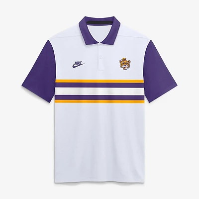 Men's Nike White LSU Tigers Legacy Vapor Logo Dri-FIT Polo