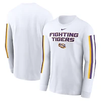 Men's Nike White LSU Tigers Local Spirit Slogan Long Sleeve T-Shirt