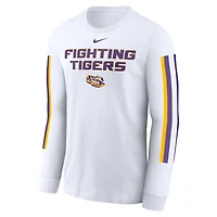 Men's Nike White LSU Tigers Local Spirit Slogan Long Sleeve T-Shirt