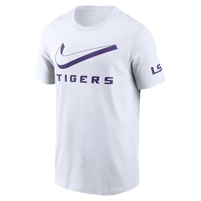 Men's Nike White LSU Tigers Primetime 2-Hit Swoosh T-Shirt
