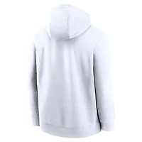 Men's Nike White LSU Tigers Primetime Alternate Logo Club Fleece Pullover Hoodie