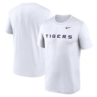 T-shirt Nike blanc LSU Tigers Primetime Legend Wordmark pour homme