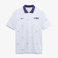 Men's Nike White LSU Tigers Vapor Pattern Dri-FIT Polo