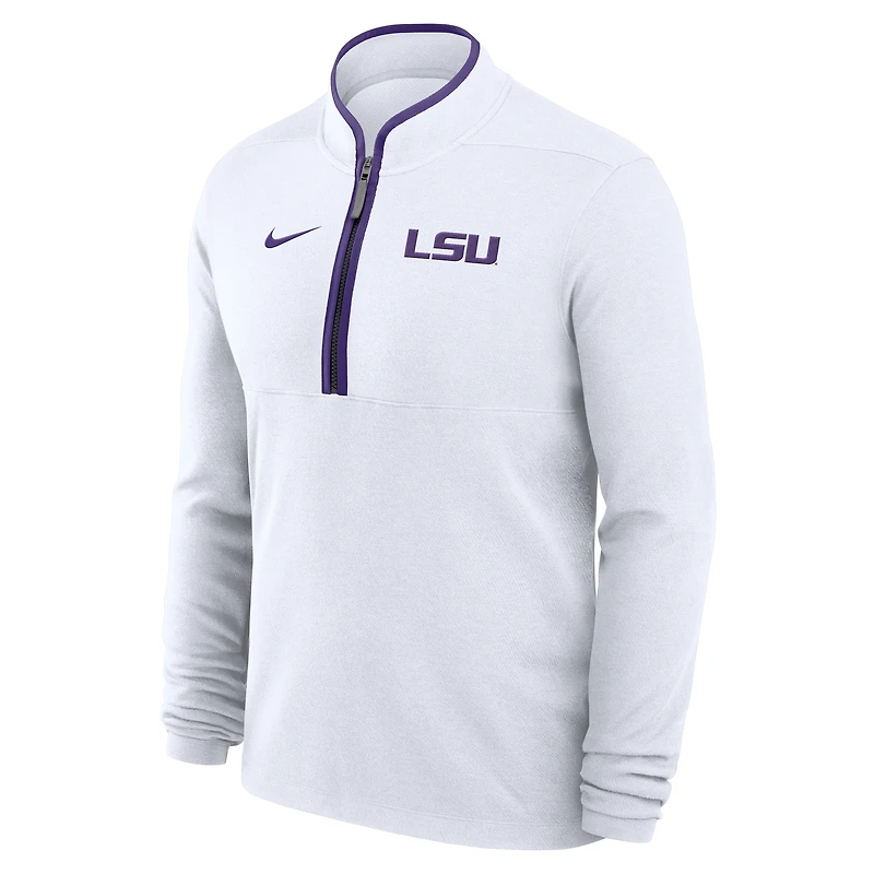 Haut Nike blanc à demi-zip Victory Performance pour homme LSU Tigers
