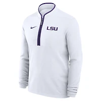 Haut Nike blanc à demi-zip Victory Performance pour homme LSU Tigers