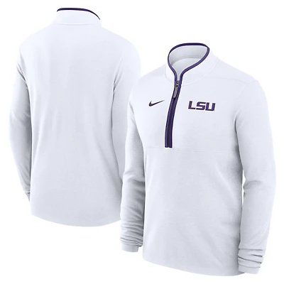 Haut Nike blanc à demi-zip Victory Performance pour homme LSU Tigers