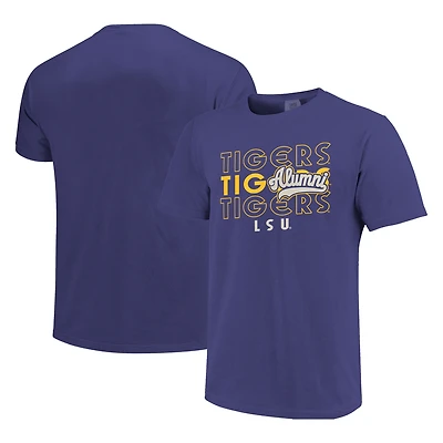 Men's Purple LSU Tigers Alumni Script Overlay T-Shirt