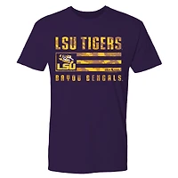 Men's Purple LSU Tigers Banner Flag T-Shirt