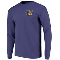 T-shirt à manches longues pour hommes, logo LSU Tigers Circle Seal, Ancien élève, violet