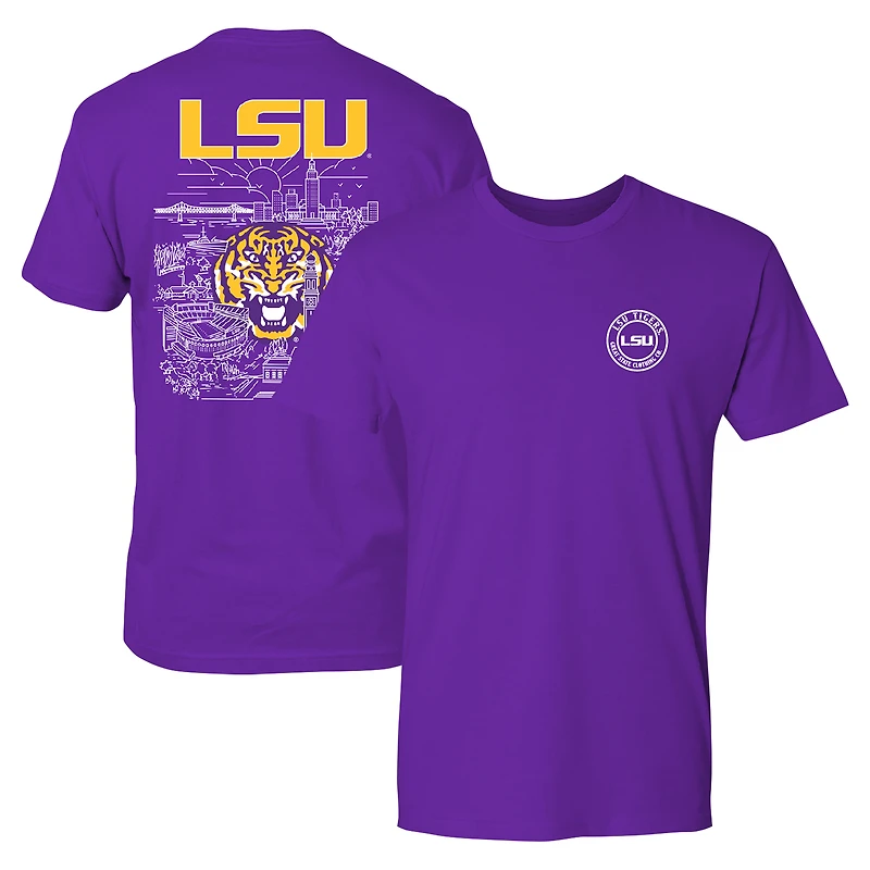 Men's Purple LSU Tigers City Line T-Shirt