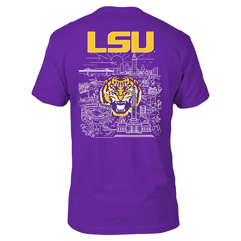Men's Purple LSU Tigers City Line T-Shirt