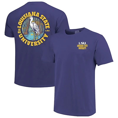 Men's  Purple LSU Tigers Comfort Colors Thick Lined Landscape T-Shirt