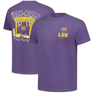 T-shirt homme violet LSU Tigers Deck the Halls Comfort Colors