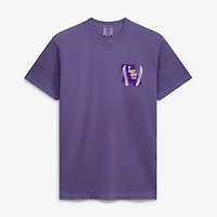 Men's  Purple LSU Tigers Drawn Mascot Baseball T-Shirt