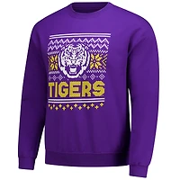 Sweat-shirt polaire violet pour homme LSU Tigers, collection Fêtes