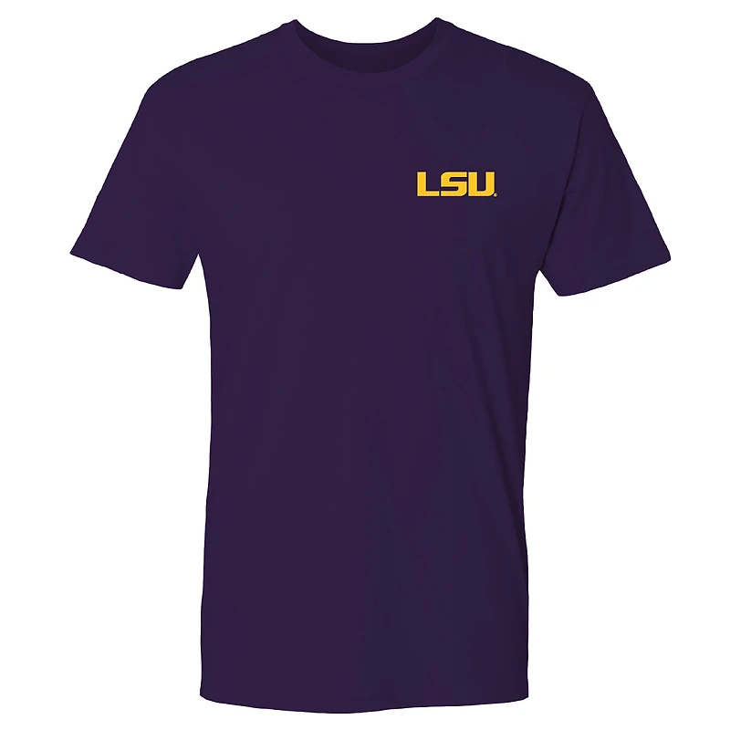 T-shirt violet pour homme avec la mascotte de ralliement des LSU Tigers