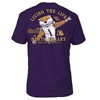 T-shirt violet pour homme avec la mascotte de ralliement des LSU Tigers