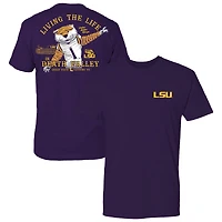 T-shirt violet pour homme avec la mascotte de ralliement des LSU Tigers