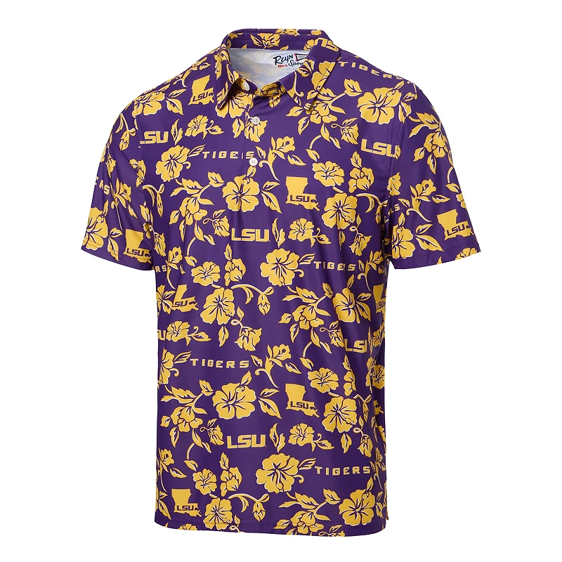 Men's Reyn Spooner  Purple LSU Tigers Pua Performance Polo