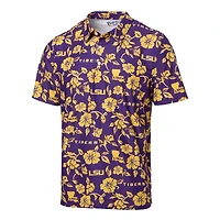 Men's Reyn Spooner  Purple LSU Tigers Pua Performance Polo