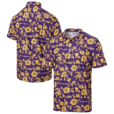 Men's Reyn Spooner  Purple LSU Tigers Pua Performance Polo