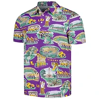 Polo Scenic LSU Tigers Reyn Spooner pour homme violet