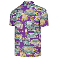 Polo Scenic LSU Tigers Reyn Spooner pour homme violet