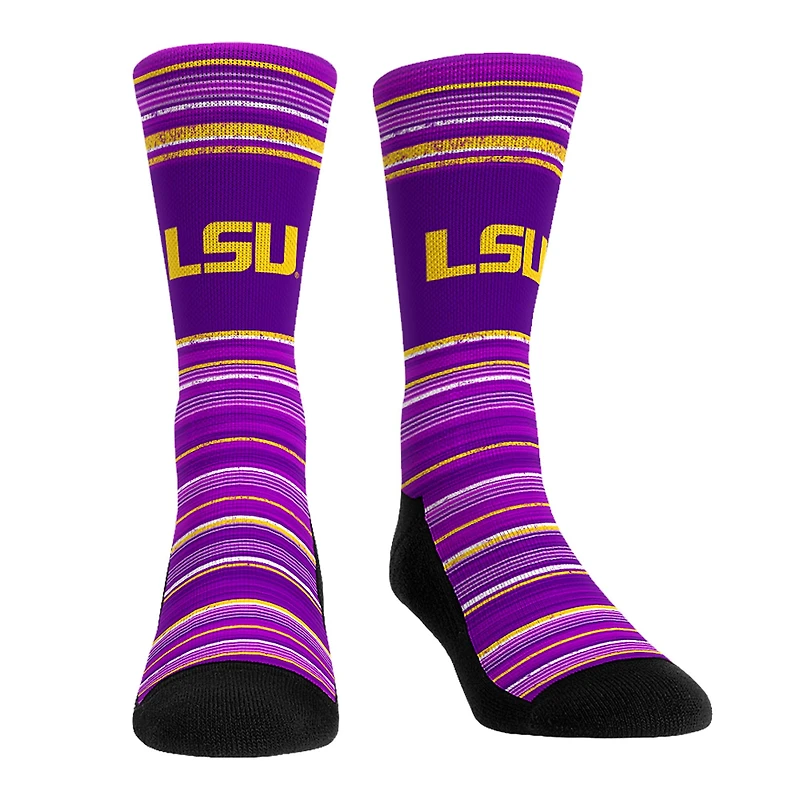Men's Rock Em Socks LSU Tigers Primary Crew & Boxer Briefs Combo Pack