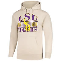 Men's  Tan LSU Tigers Upper Arch Letters Pullover Hoodie