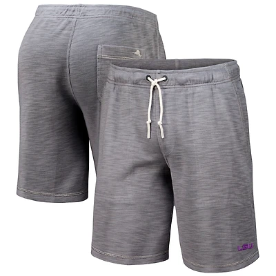 Short Tommy Bahama gris LSU Tigers Tobago Bay Tri-Blend pour hommes