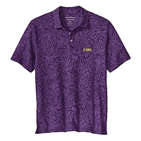 Men's Tommy Bahama  Purple LSU Tigers IslandZone Wild Hibiscus Tri-Blend Polo