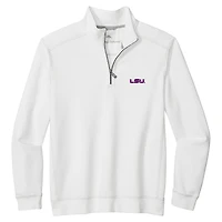 Veste demi-zip Tommy Bahama blanche pour homme des LSU Tigers de Montego Bay