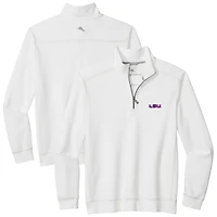 Veste demi-zip Tommy Bahama blanche pour homme des LSU Tigers de Montego Bay