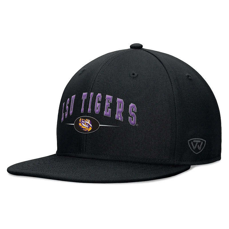 Casquette Snapback Top of the World noire LSU Tigers Bullpen pour hommes