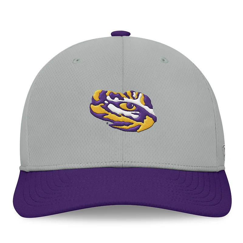 Casquette Top of the World pour hommes, gris/violet, LSU Tigers Mick Flex
