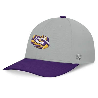 Casquette Top of the World pour hommes, gris/violet, LSU Tigers Mick Flex